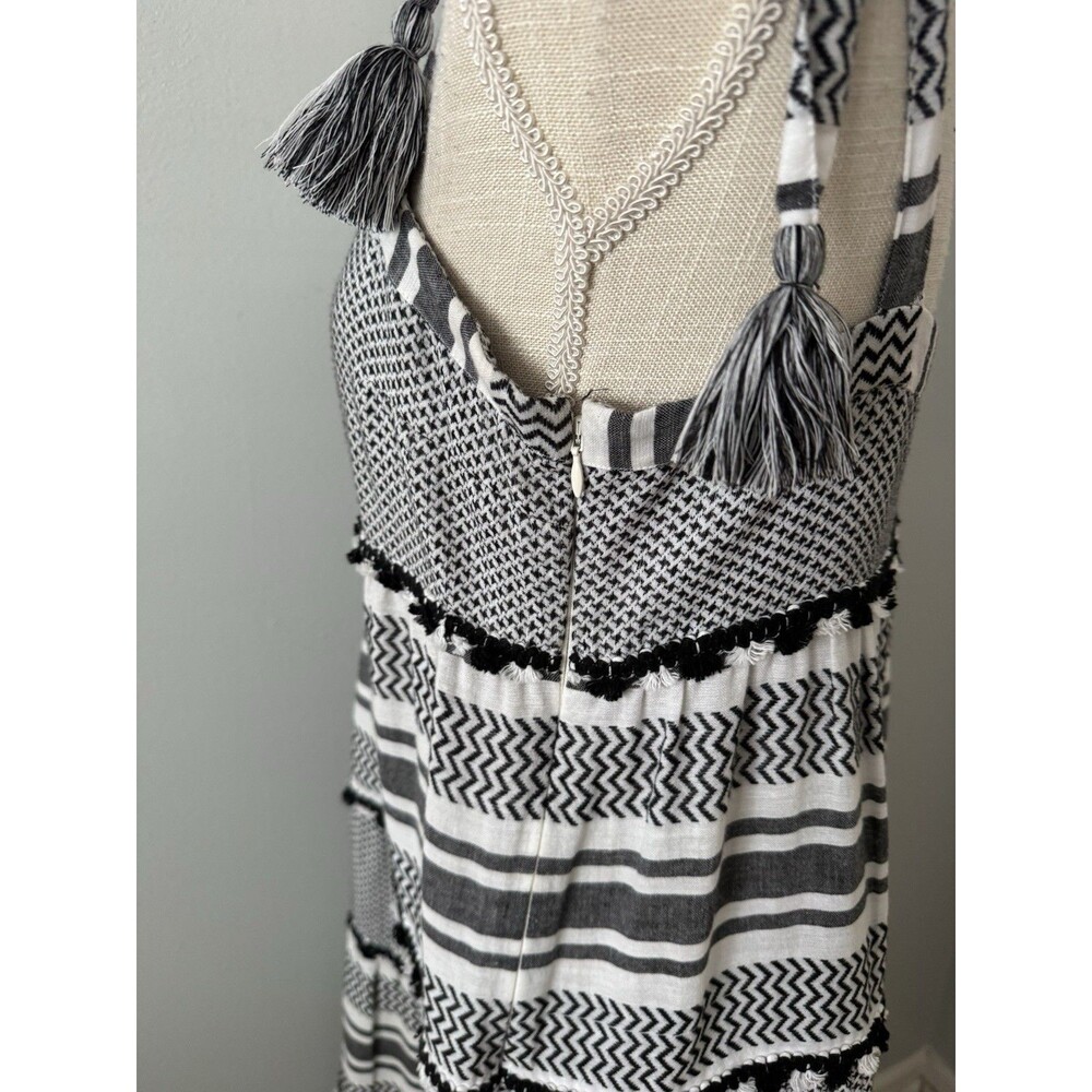 Veronica Beard 'Quartz' Striped Cotton Maxi Dress Black Multi Size Large - Picture 5 of 13